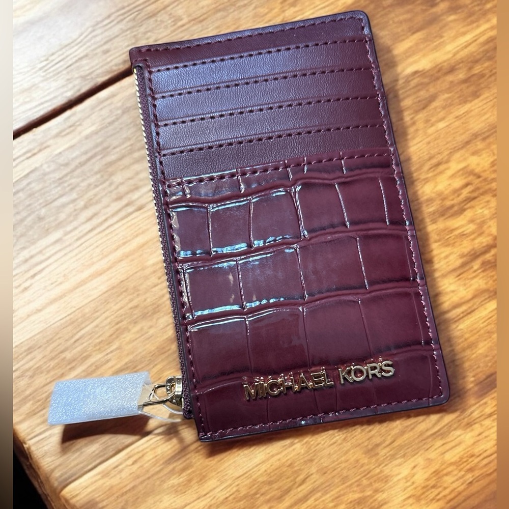 Michael Kors Burgundy Card Case NWT - Picture 4 of 4